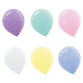 Assorted Pastel Solid Color 12" helium quality 72 count Latex  Balloons